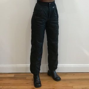 NILS BLACK SKI PANTS HIGH WAISTED SIZE 4
